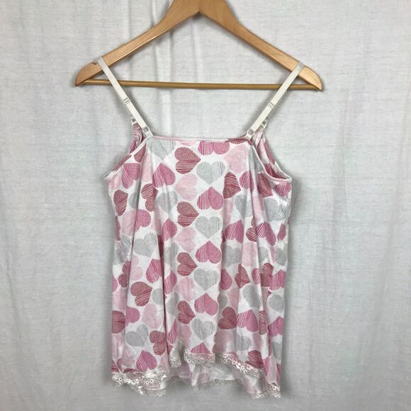 Motherhood Maternity Women's Small Spaghetti Strap Cami Tank Top Heart Print - Picture 4 of 6
